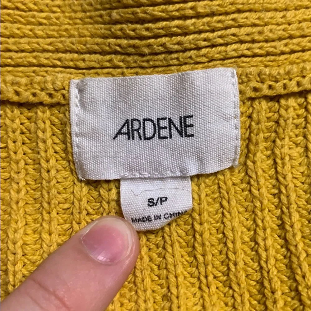 Ardene Mustard Button-Up Cardigan - Picture 2 of 3